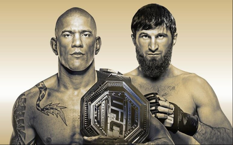 Alex "Poatan" Pereira e Magomed Ankalaev no poster do UFC 313 (Foto: Reprodução/UFC)