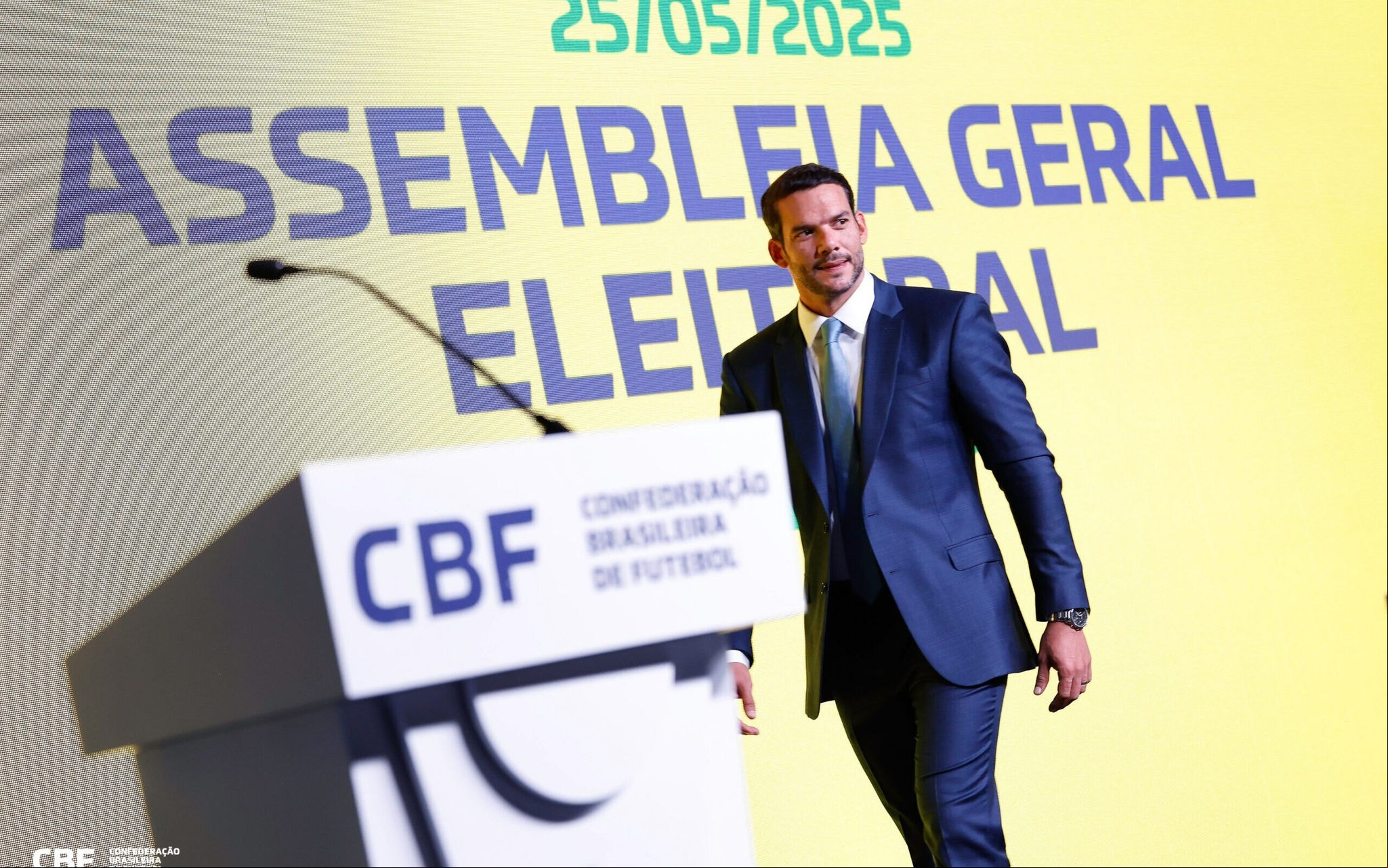 Samir Xaud foi eleito novo presidente da CBF, mas sem apoio unânime (Foto: Rafael Ribeiro/CBF)