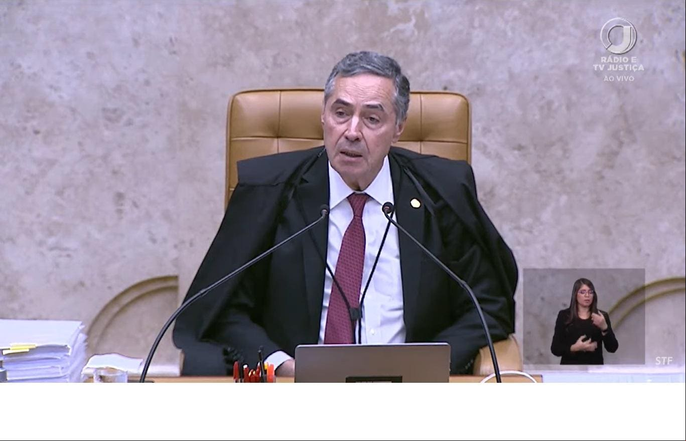 Presidente do Supremo Tribunal Federal, Luís Roberto Barroso, durante sessão da Corte Presidente do Supremo Tribunal Federal, Luís Roberto Barroso, durante sessão da Corte