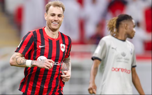Róger Guedes comemora gol pelo Al-Rayyan (Foto: Reprodução/Redes Sociais)